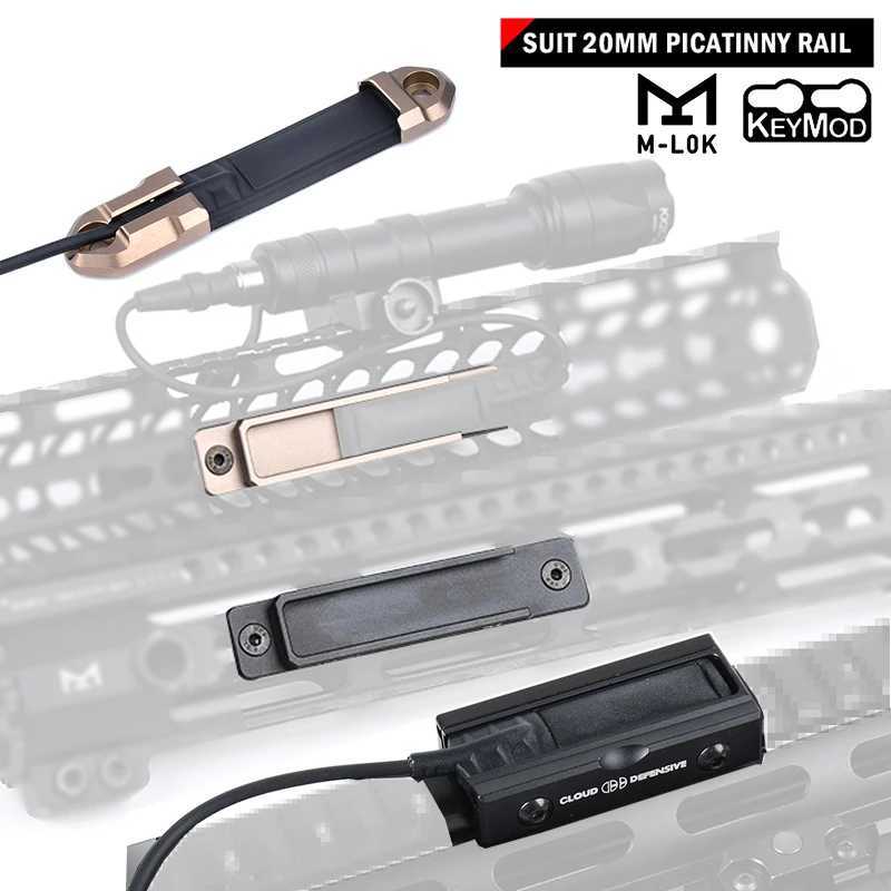 Mlok Keymod Rail Mount Surefir M600 M300 Airsoft Weapon Scout Light Flashlight DBAL ST07 Pressure Pad Switch Airsoft AccessoriesXJ250701
