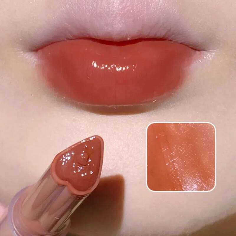 FLORTTE Crystal Balm Jelly Lipstick Moisturizing Mirror Water Light Solid Glaze Red Lip Tint Makeup Cosmetics New X250702