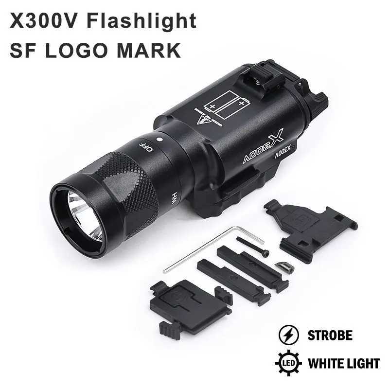 Airsoft Tactical X300 X300U X300UH-B Pistol Scout Light X300V Strobe Flashlight SF XH35 Hunting Weapon Gun Glock 17 Lantern Lamp XJ250701