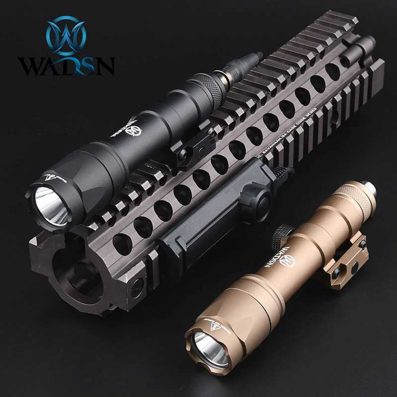 M600 M600C Tactical Flashlight Light Fit Picatinny Rail 600LM LED With Dual Function Switch Wdasn Airsoft Metal WeaponsXJ250701