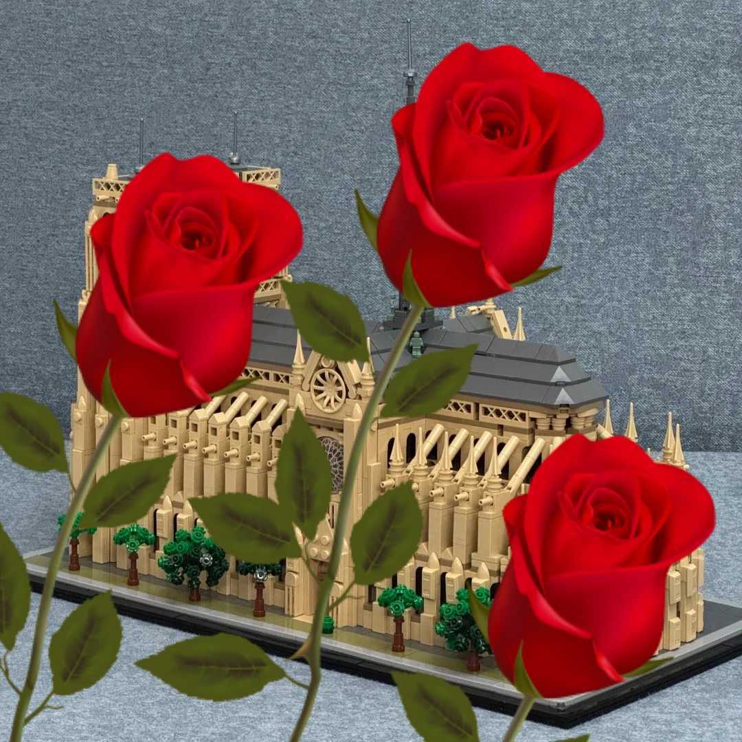 Notre-Dame De Paris Architectural Model Collectible Building Blocks Set for Adults Kids Birthday Gift Idea for History Lovers Y250701