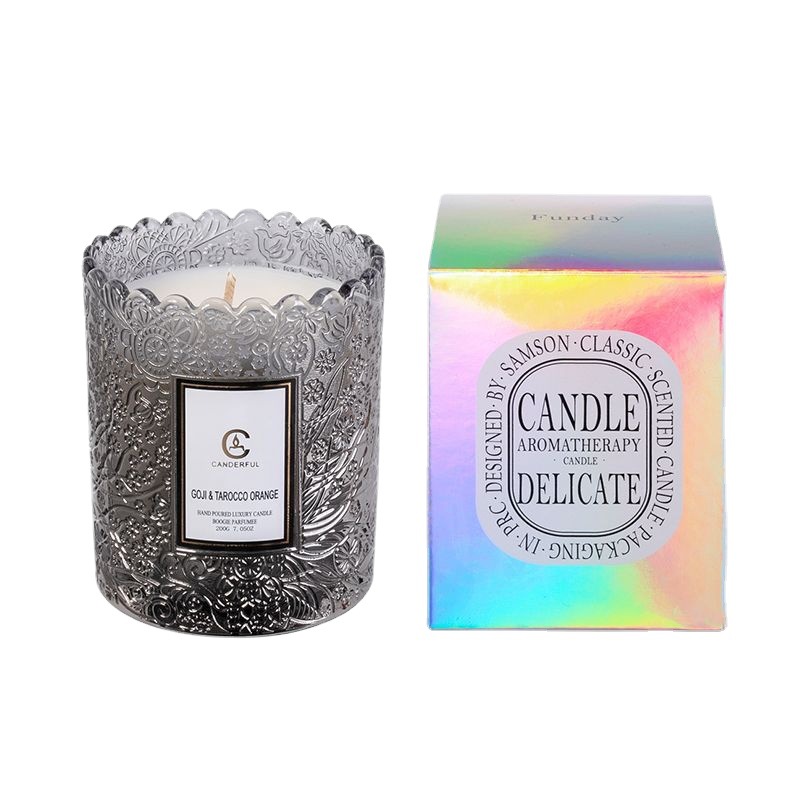 Lanjia Less Scented Fragrances Home Decor Aromatherapy Relief Glass Cup Wax Candle Glim Gift A Ee