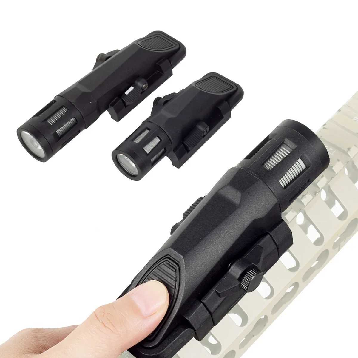 Tactical WML APL Long Short INFORCE Nylon Rifle Pistol Gun Strobe LED Light Fit 20mm Rail Airsoft Weapon Hunting Flashlight XJ250701