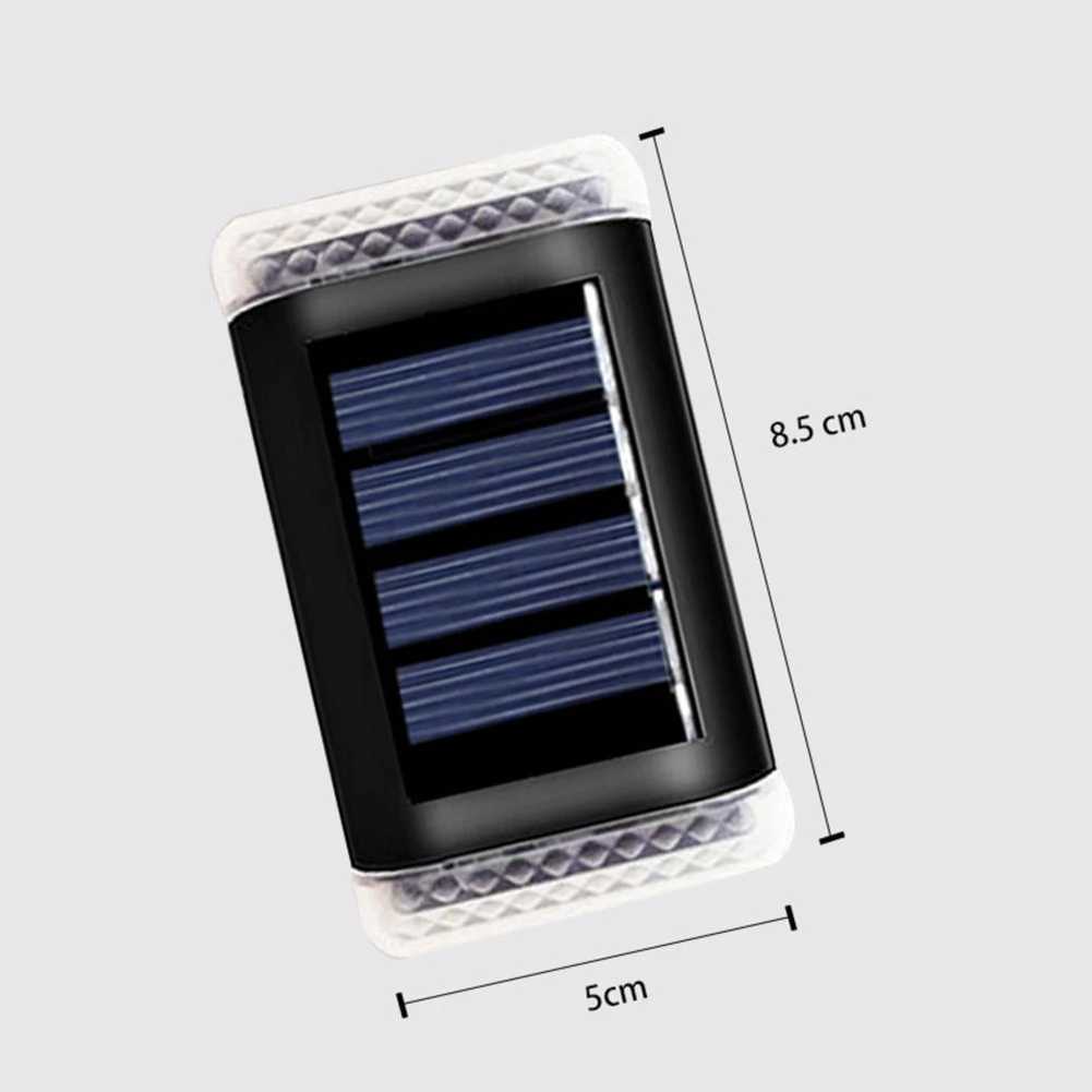 Solar Wall Lamp Outdoor Waterproof LED White Warm Light Waterproof Up And Down Luminous Lighting Yard Garden Decoration Lights XJ250624