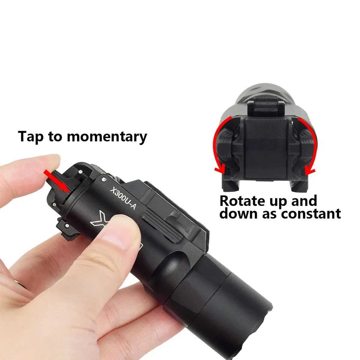 SureFir X300 Ultra X300UH-B X300V X300V-IR XH35 XH15 Tactical Scout Light Airsoft Handgun Rifle Weapon Flashlight Hunting TorchXJ250701