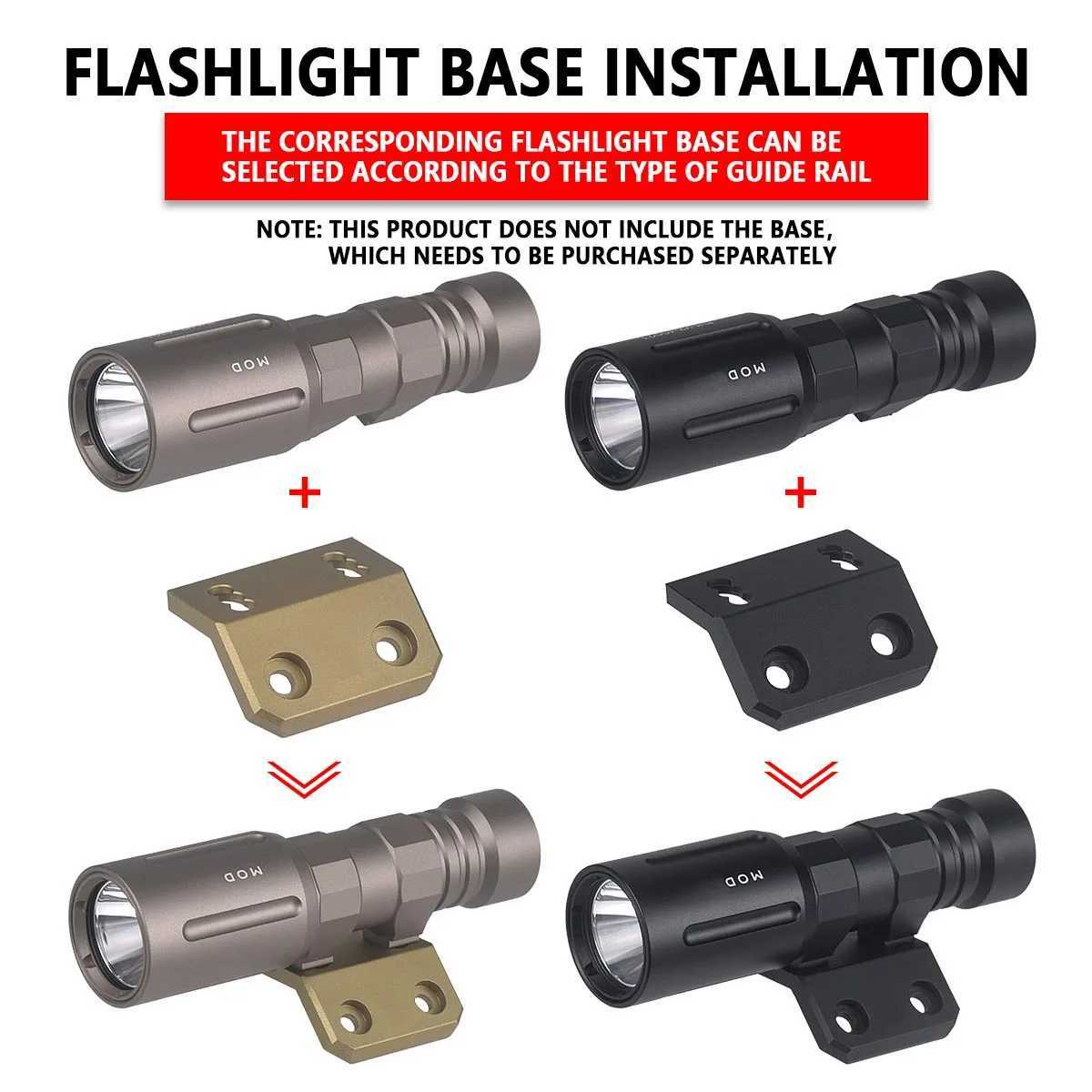 MOD PL-V2 1300Lumen Tactical Led Powerful Flashlight Metal PLv2 Airsoft Weapon Scout Light Hunting TorchXJ250701