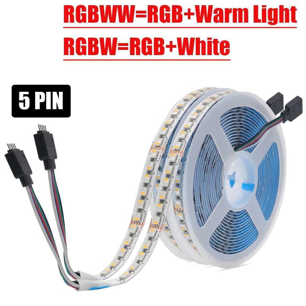 RGBW RGBWW LED Strip DC 12V 24V 4 Colors In 1 Chip SMD 5050 60 108 120 Leds/M Flexible Ribbon Tape Rope Light W250701