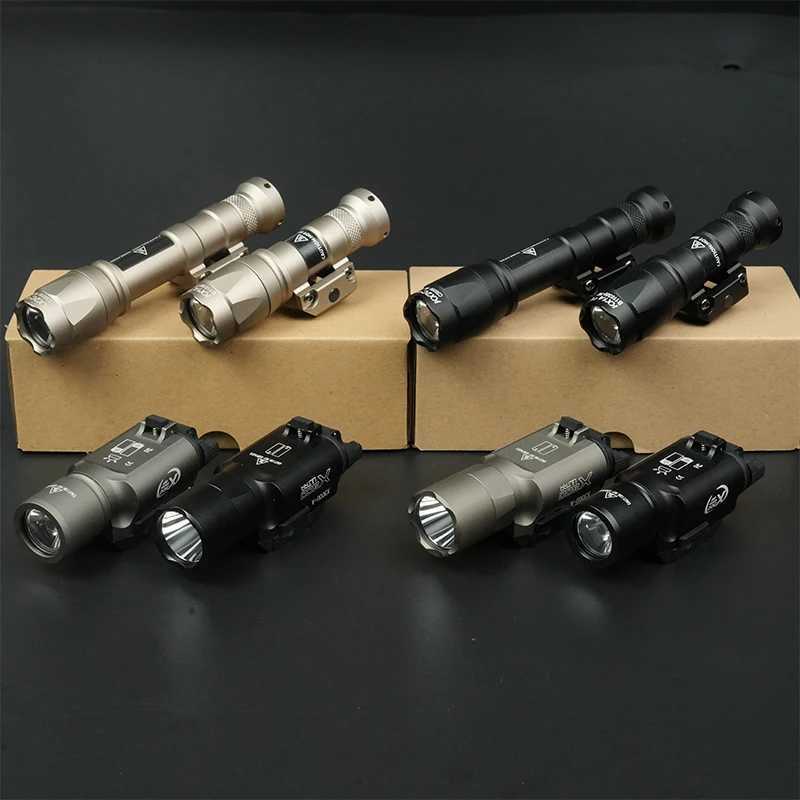 US Warehouse M600C M600 M300 X300U Ultra Tactical LED Scout Light Rifle Weapon Flashlight Hunting Momentary Pressure Switch XJ250701