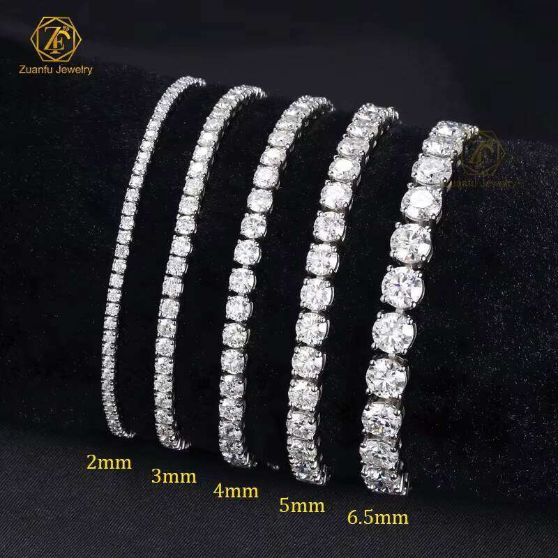 Custom 10K Gold Bracelet Iced Out 2Mm 3Mm 4Mm 5Mm Vs1 IGI GIA Certified HphtCvd Lab Grown Dia Tennis Chain