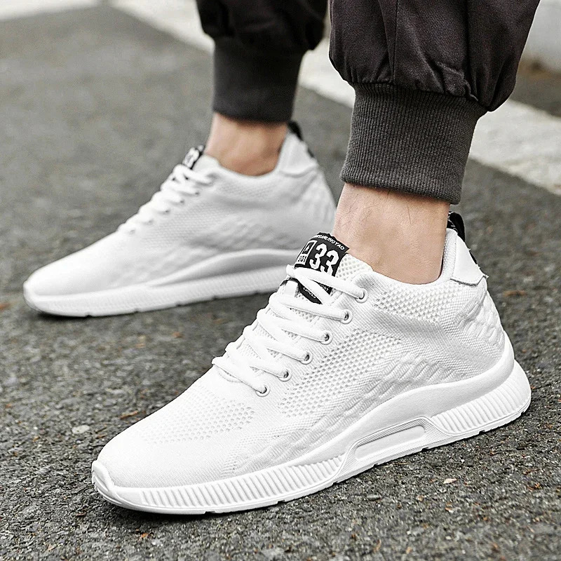 Men Sneakers Elevator Shoes Hidden Heels Breathable Heightening Shoes For Men Increase Insole 6CM Sports Casual Height Shoes 48 250626