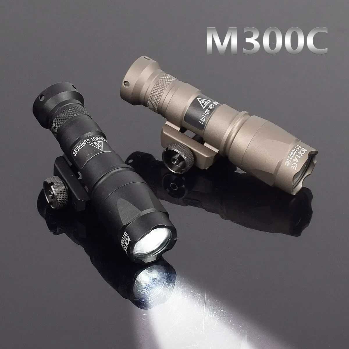 Surefire M300C M300B LED Flashlight M300 Series Scout Torch Fit 20MM Rail MLOK Mount KEYMOD Base Hunting M300B Weapon Gun LightXJ250701