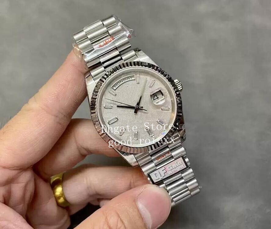 40mm Heavy Version Men's Meteorite Dial Watches QF Men Automatic 2836 Watch QfF 228396 Day Time Date 904L Steel 228239 Wristwatches