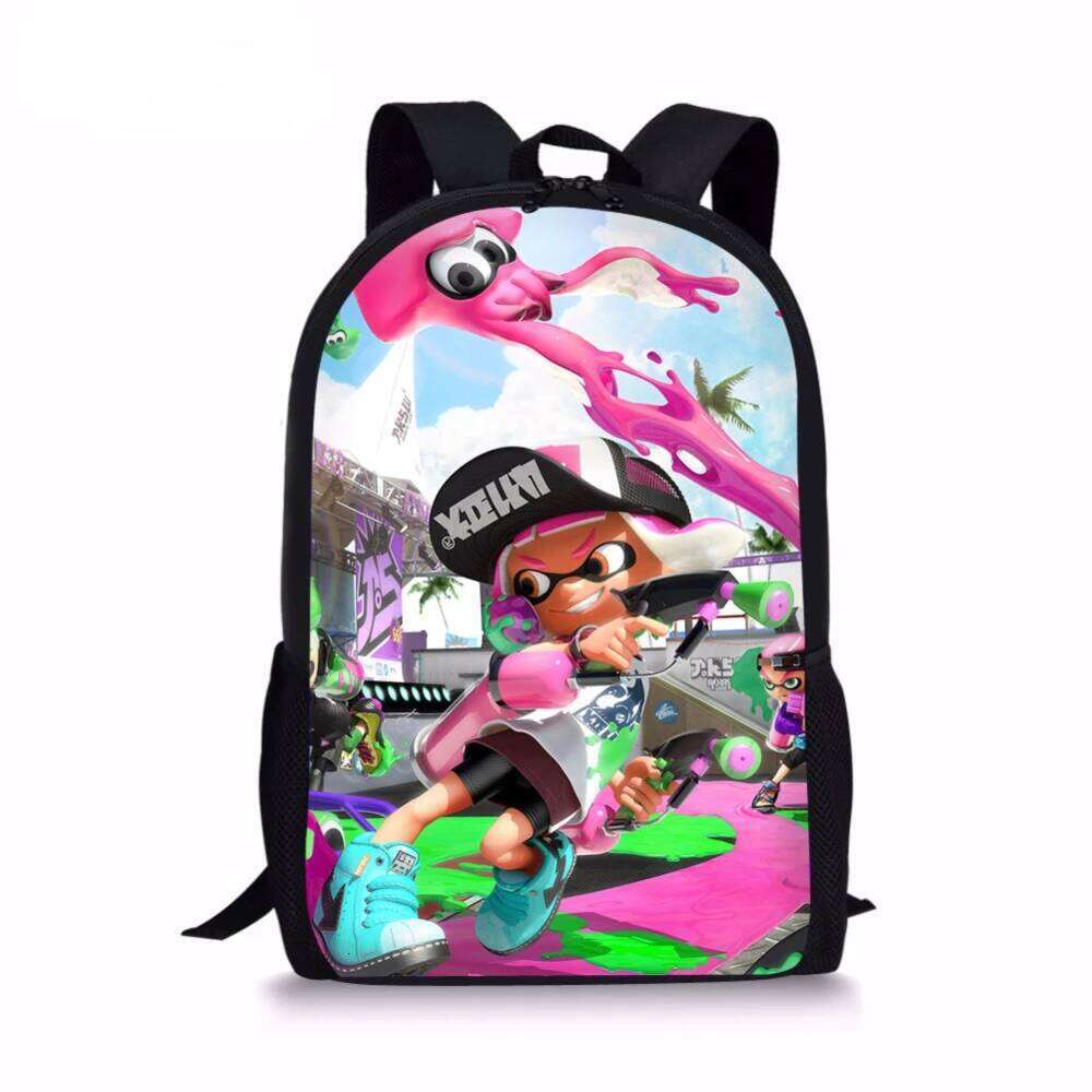 Fashion Novelty Cool Splatoon 2 Notebook pupil School Bags 3D Print Oxford Waterproof Boys/Girls Laptop Backpacks