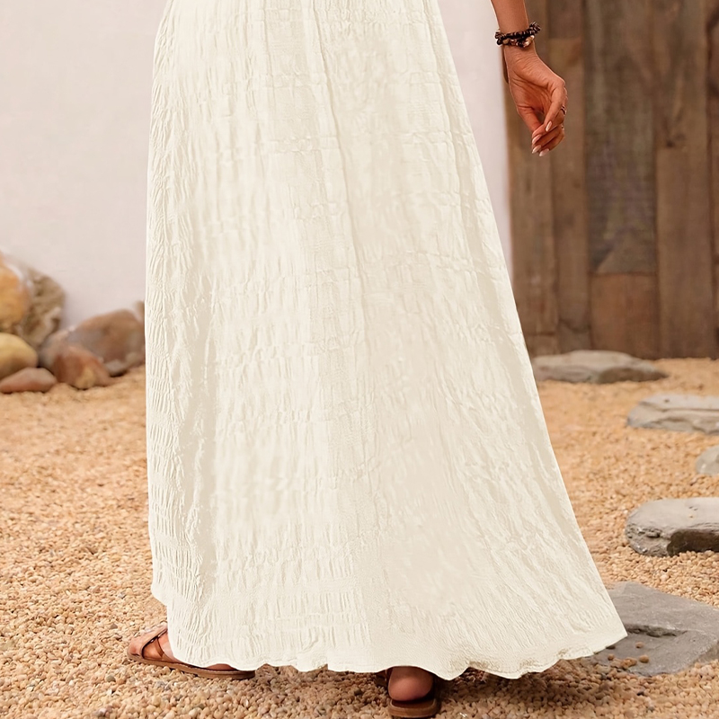 Elegant Strapless Backless Dress with High Waist and Sexy V Neck