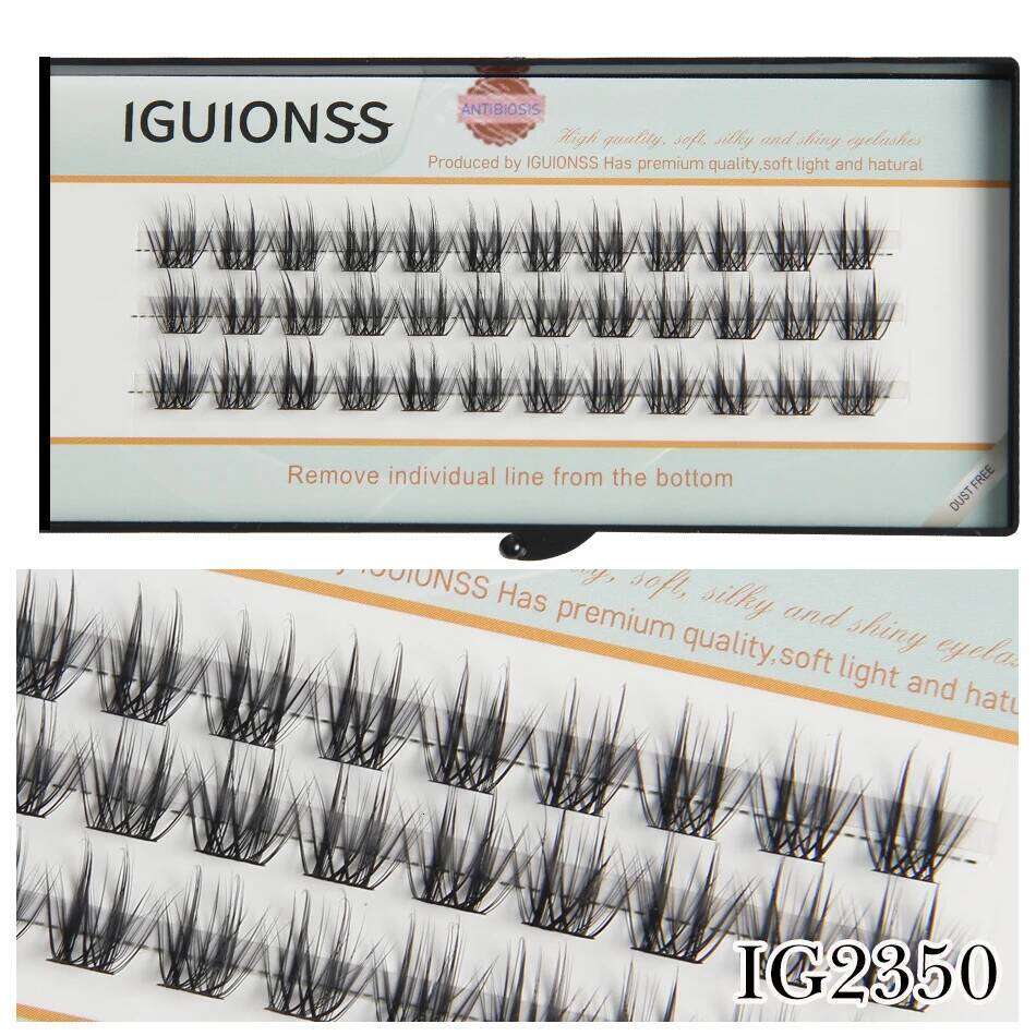 IGUIONSS Segmented False Eyelash Extension DIY Natural Individual Lash Makeup Tools Soft Easy to Operate Eyelashes X250702
