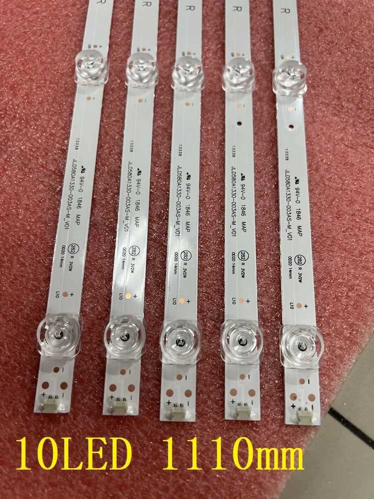 LED Backlight strip for Hisense 58R6E 58H6550E 58DUS83 H58AE6100 H58A6100 H58AE6000 H58AE6100UK HZ58A55 JL.D580A1330-365AS-M_V02 W250701
