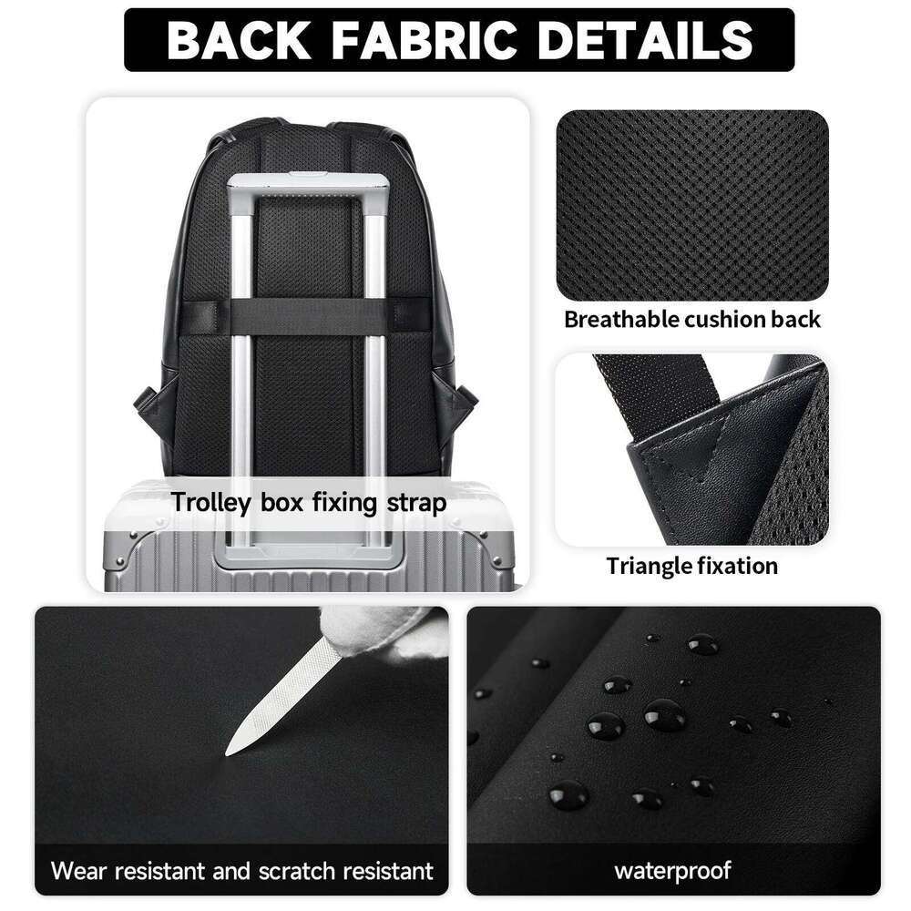 High Quality Men 14 Laptop Backpack Business Travel Rucksack Large Capacity School Bag Fashion Bagpack Mochila