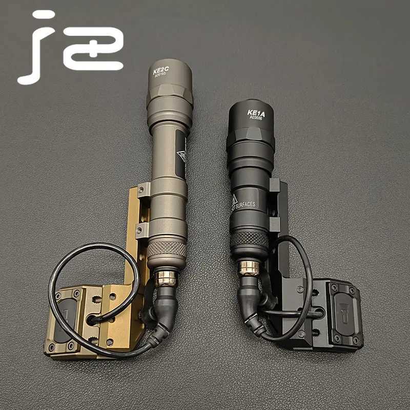 Tactical SF M300B/M600B Scout Light Metal Flashlight with Modbutton Switch Airsoft Weapon Lamp Hunting Rifle Touch Fit 20mm Rail XJ250701