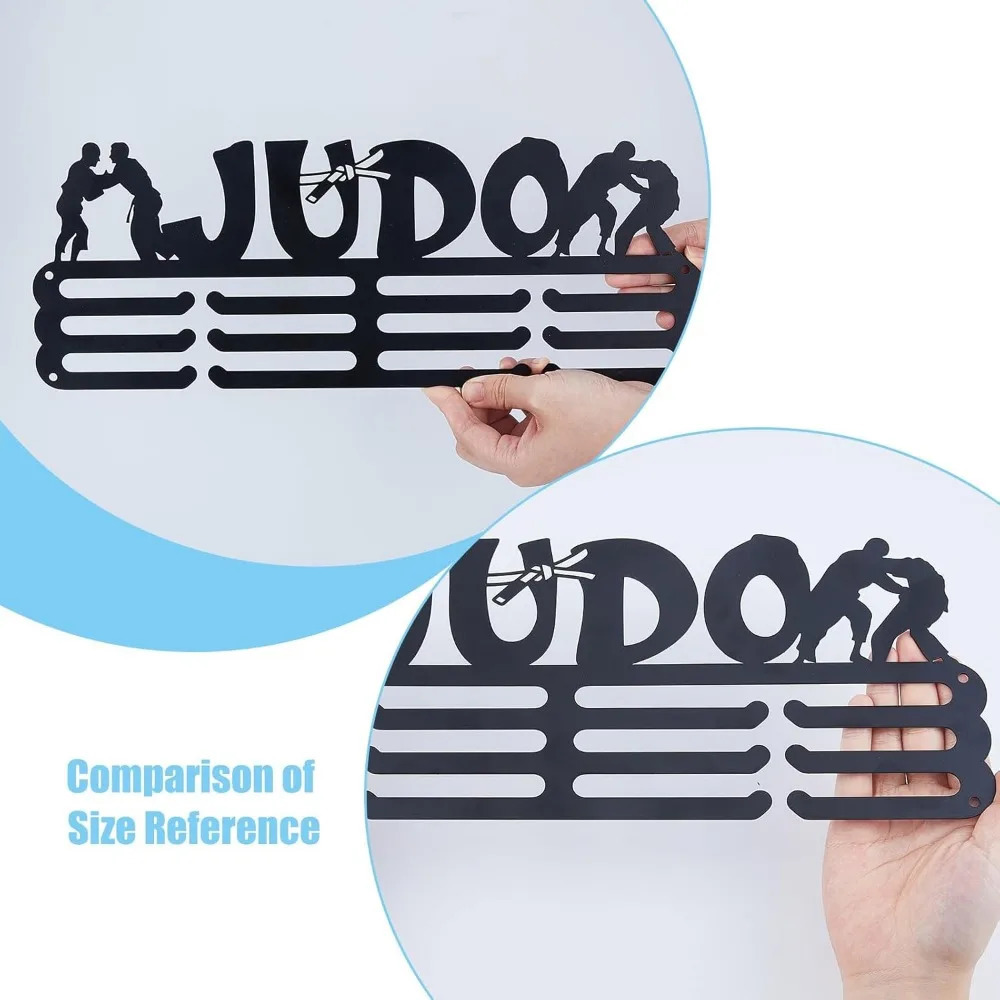 Judo Medal Hanger Display Sports Medal Holder Race Medal Hangers Metal Awards Rack Ribbon Display Organizer Wall Mount 250701