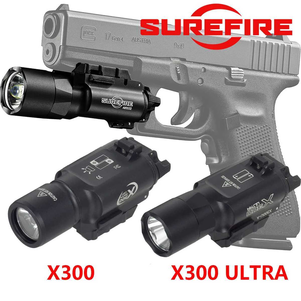 Surefire SF X300U X300 Ultra XH35 Metal Pistol Scout Light Airsoft Weapon Gun Light LED Flashlight Torch XJ250701