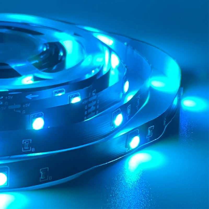 5V RGB LED Strip Lights 5050 1m 2m 3m 4m 5m 10m RGB LED Tape Multicolor LED Ribbon Strip 5v 10mm 18LEDs/m RGB LED Lights W250701