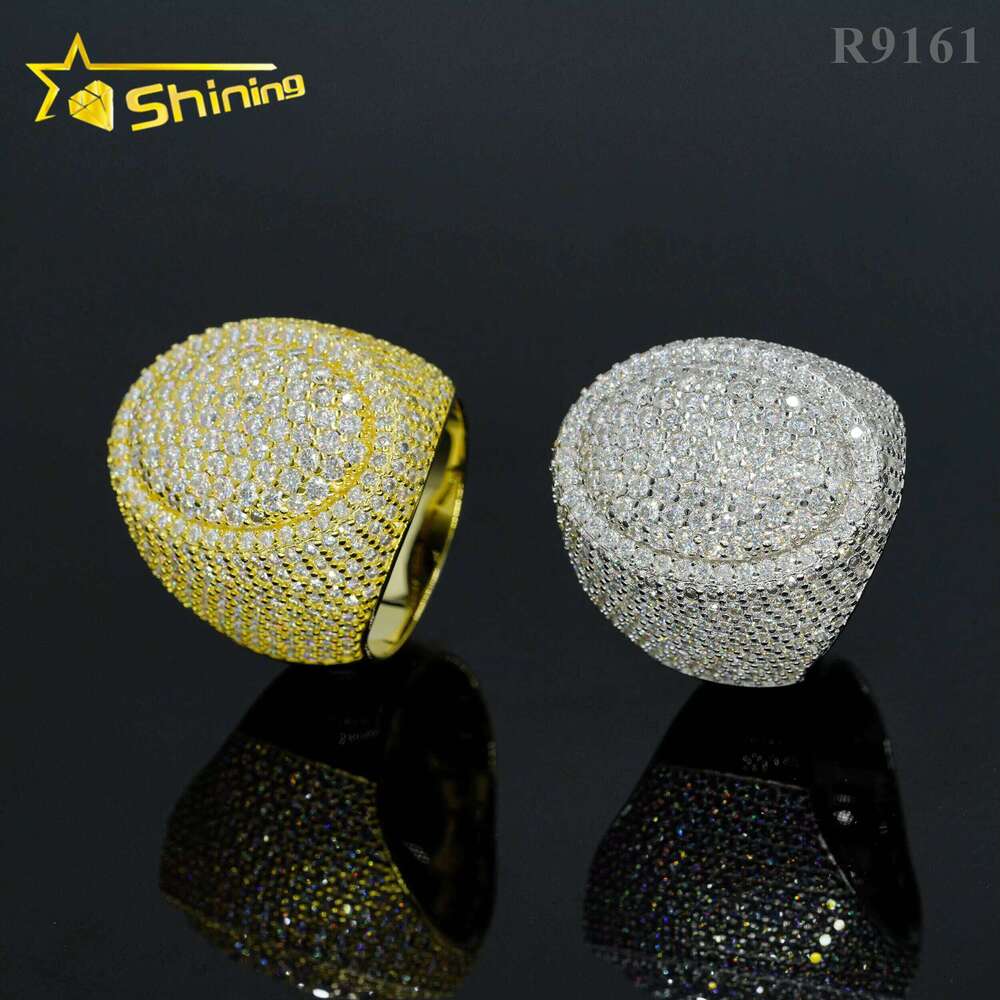 Wholesale Factory Price Jewelry Iced Out Diamond Men Rings Hip Hop Moissanite Ring