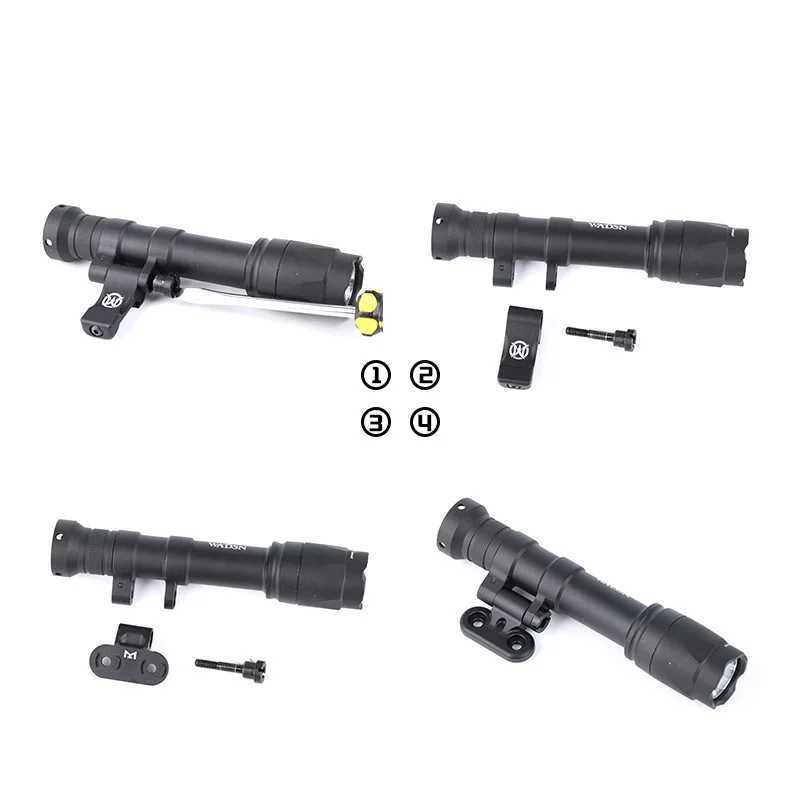 Tactical M640 Search Light Airsoft Metal Hunting Weapon Flashlight With Side Mount Rail Base Fit MLOK/KEYMOD/Picatinny Rail XJ250701