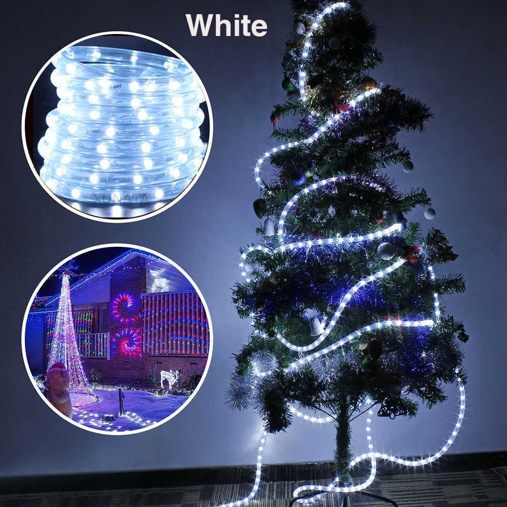 220V 110V Rainbow Tube Rope Light Waterproof Christmas Party Decoration Outdoor Neon Sign White Blue Yellow Multicolor LED Strip W250701