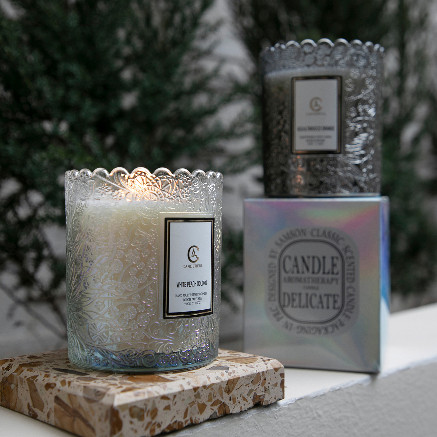 Lanjia Less Scented Fragrances Home Decor Aromatherapy Relief Glass Cup Wax Candle Glim Gift A Ee