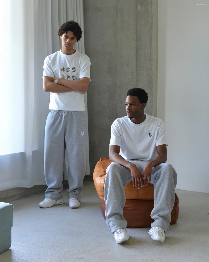 Men's Hoodies Embroidered Sweatpants Two-piece Set Clothing Hip-hop Oversized Casual Zipper Hoodie