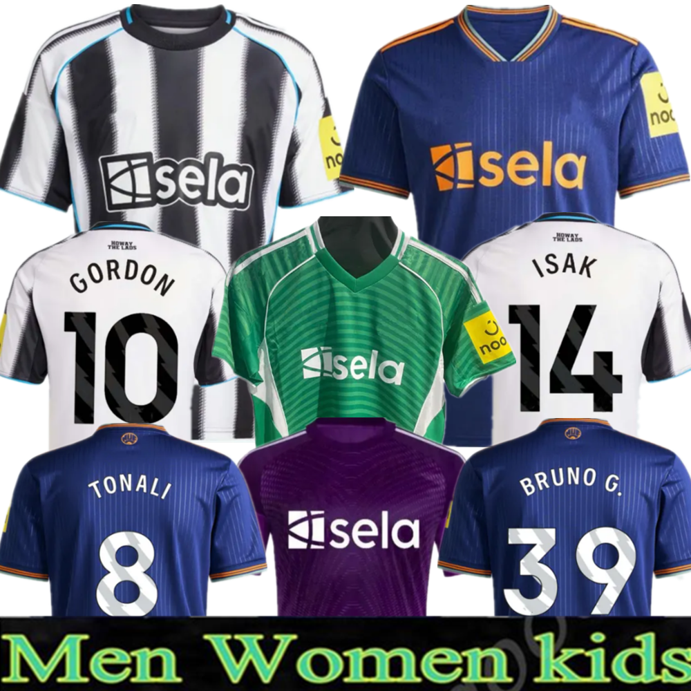 2025 2026 home away Soccer Jerseys BRUNO G. JOELINTON ISAK 25 26 3RD TONALI ISAK Fans Player MAXIMIN WILSON ALMIRON Football Shirt man kids kit 16-XXL