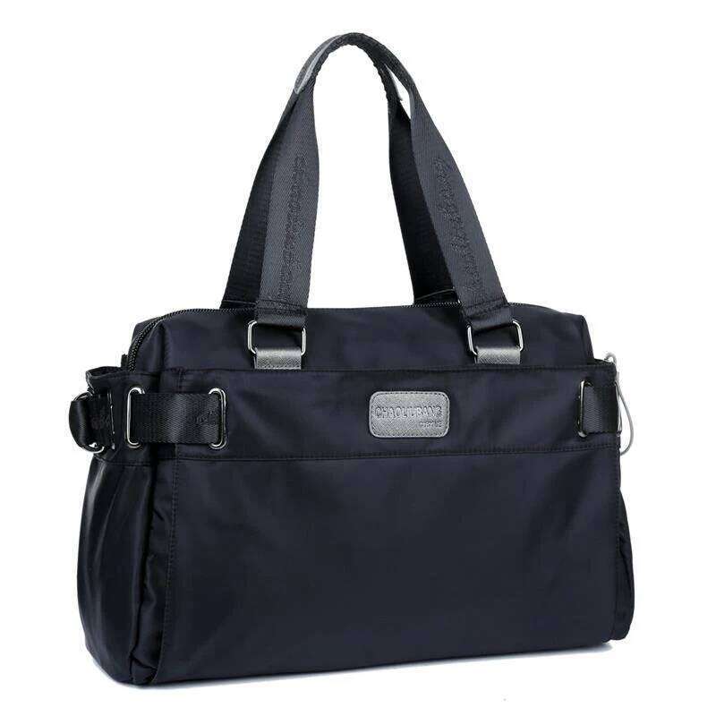 New Unisex Portable Nylon Handbags Large Multifunctional Shoulder Bag Solid Color Weekend Lage Tote Wholesale High Quality