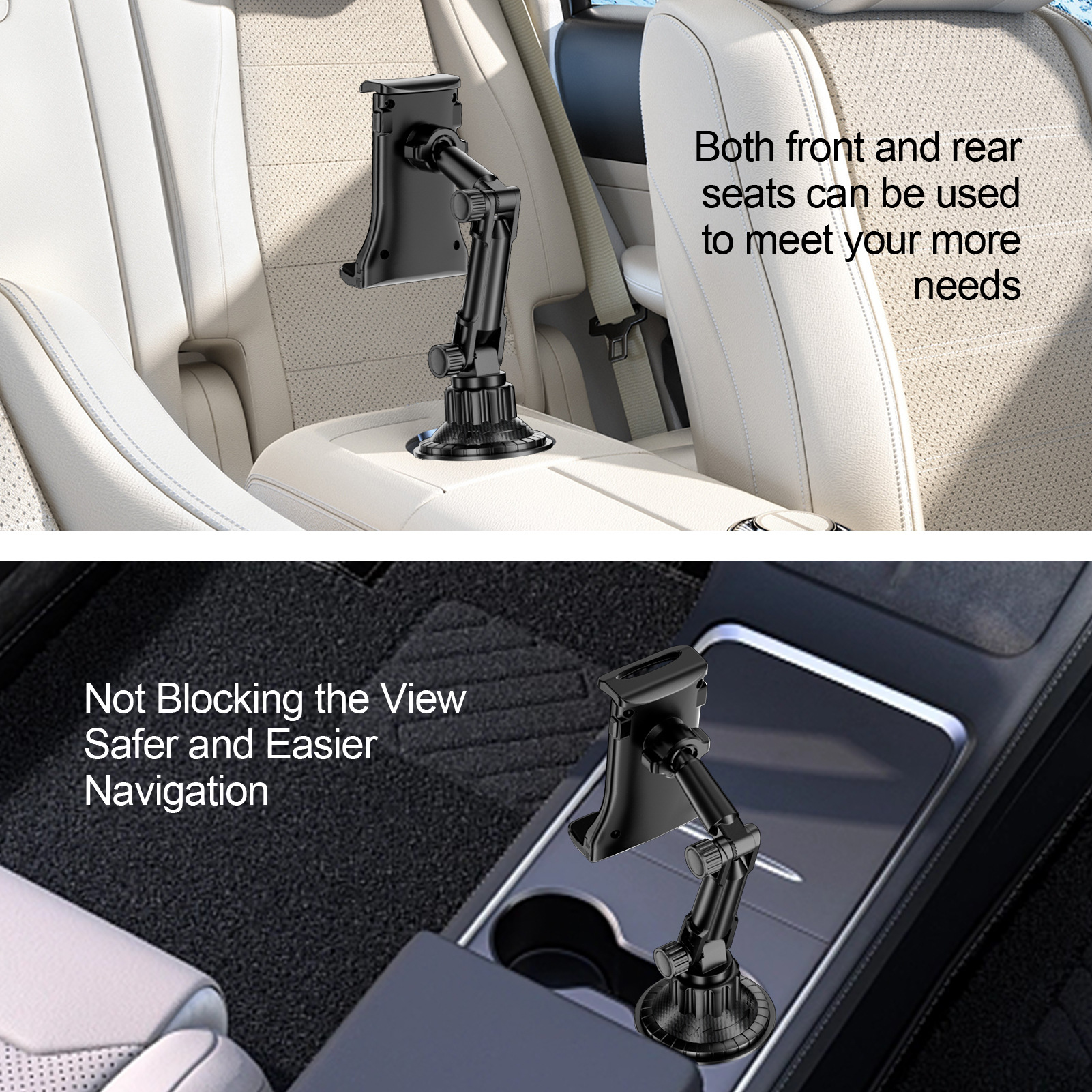 2 in 1 Cup Holder Cell Phone & Tablet Mount Car Cradles Adjustable Gooseneck Holders Compatible for ipad iphone samsung huawei By Sea Shipping