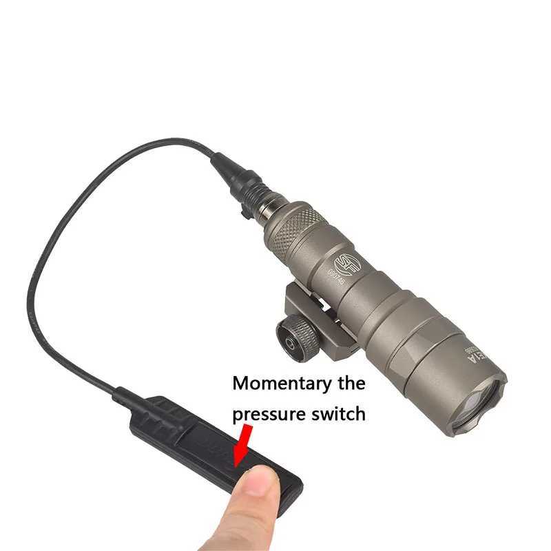 Surefir M300B Airsoft Powerful Flashlight With Remote Pressure Switch Fit 20mm Rail Rifle AR 15 Weapon Gun Scout LED Light XJ250701
