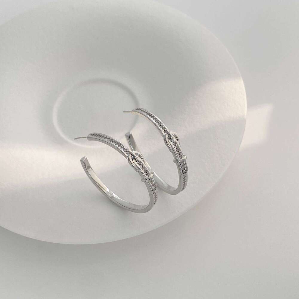 Luxury C-Hoop Earrings - 18K Gold/Rhodium Plated Oversized Geometric Ear Cuffs for Women (2025 Summer Trend)