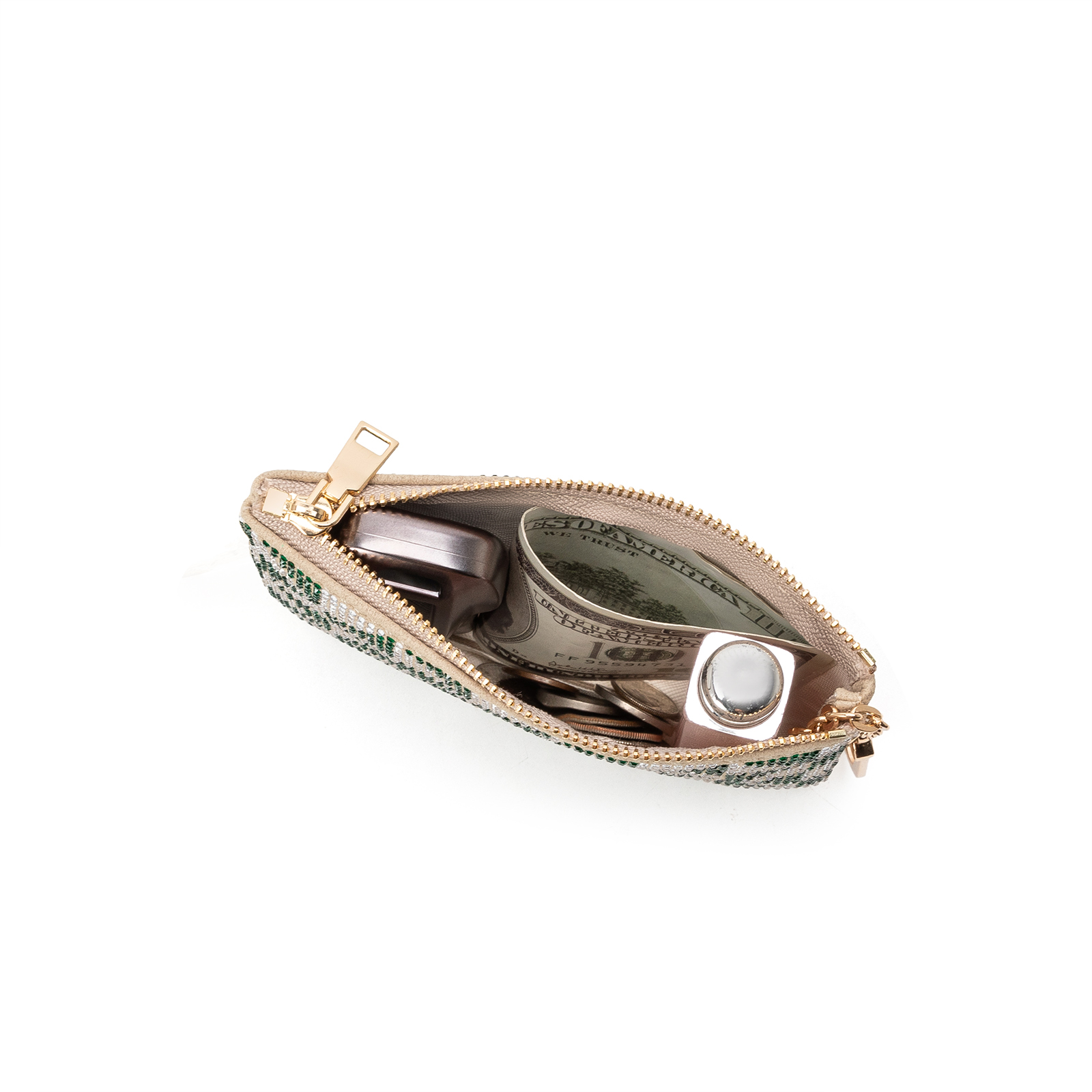 Lacel Urwebin Stylish Shiny Diamond-Studded Compact Makeup Bag