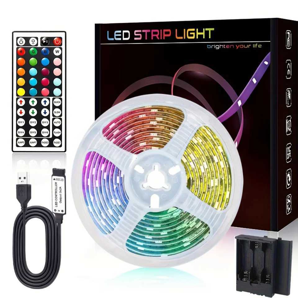 5V 3535 RGB LED Strip Battery operated (without battery) with USB socket suitable for TV backlighting Indoor Decoration W250701