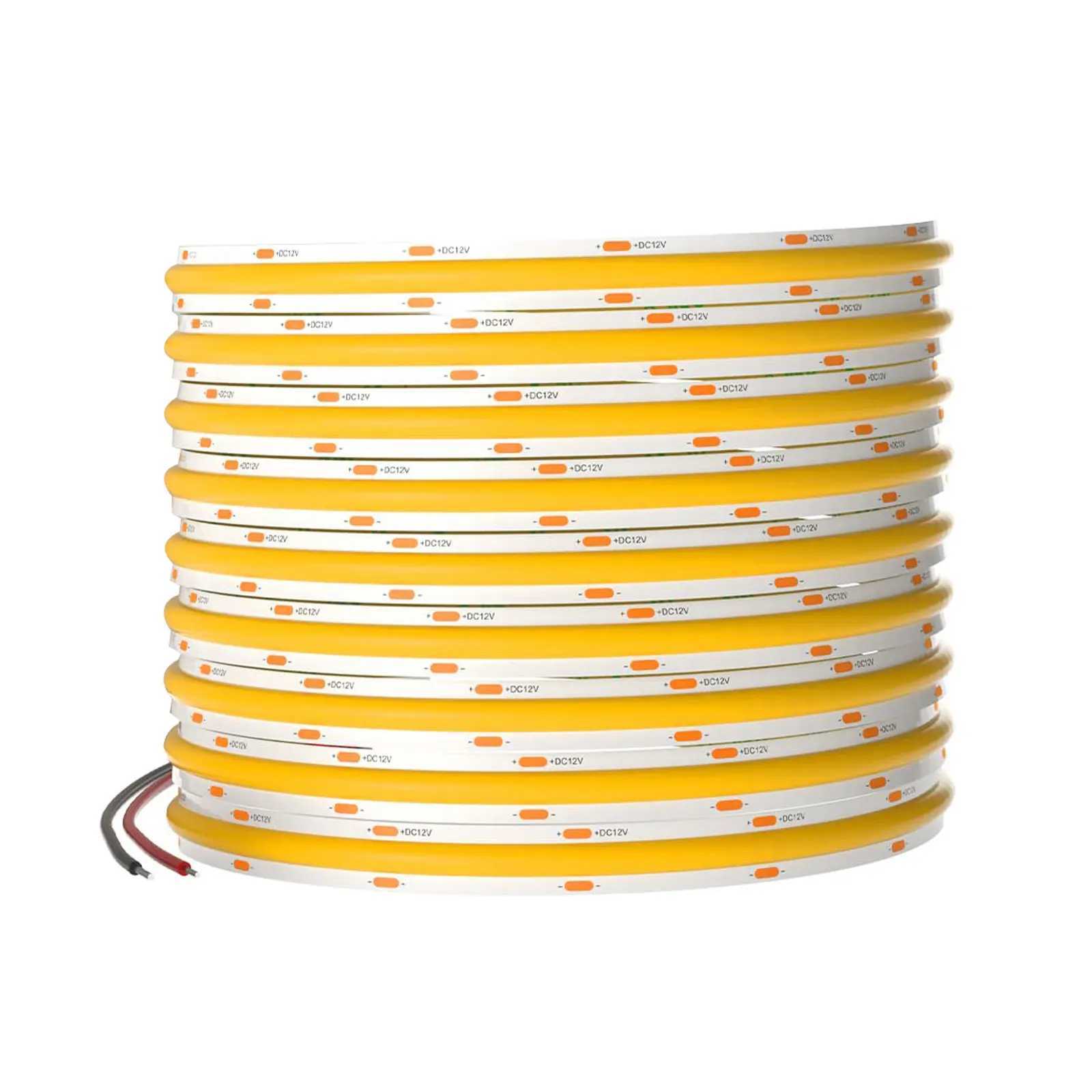 COB LED Strip Light 12V 24V 320LEDs/Chips/M High Density Linear Red Green Blue Warm Nature Cool White Lighting Flexible LED Tape W250701