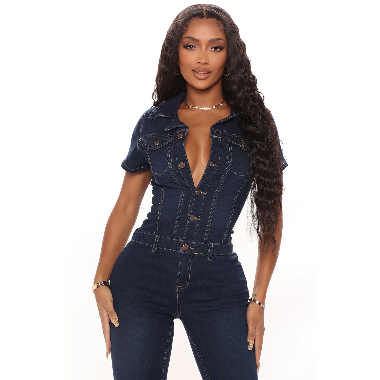 Demin Overall Jumpsuits Mom Jeans Long Pants Y2k High Waist Single Breasted Rompers Streetwear Party Club Work 250625