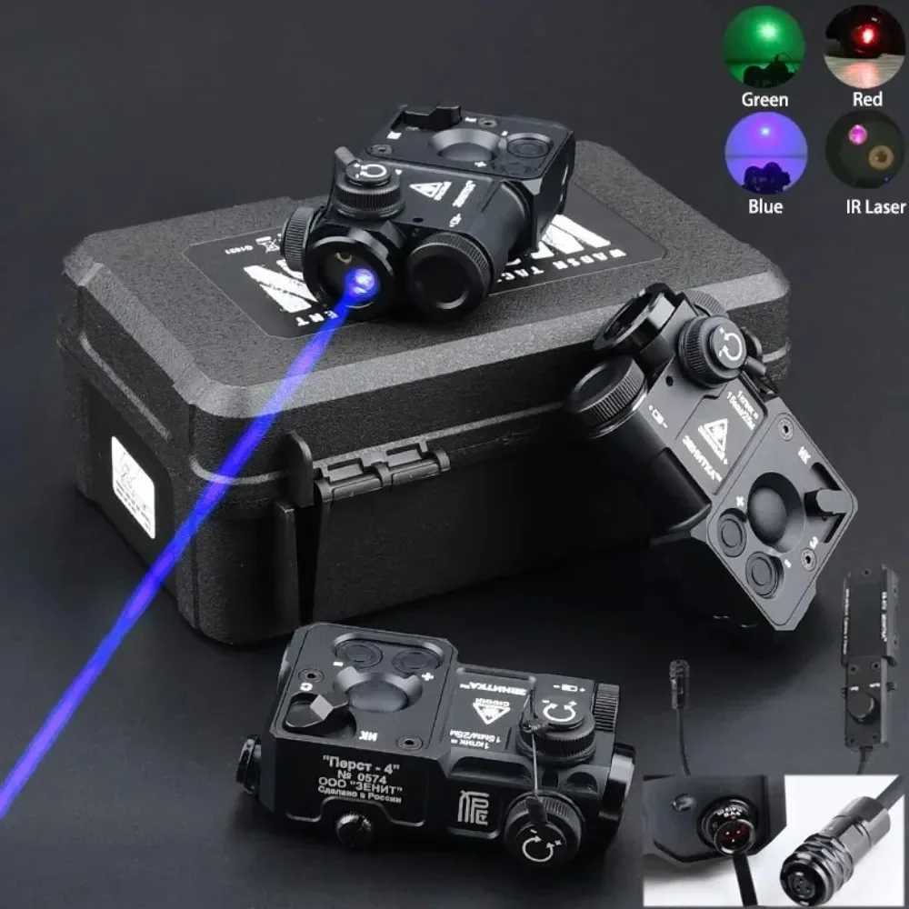 Tactical Weapon Gun Light PERST-4 Red Green Blue Dot IR Sight Indicator Brightness Adjustable for Outdoor Hunting Fit 20MM Rail XJ250701