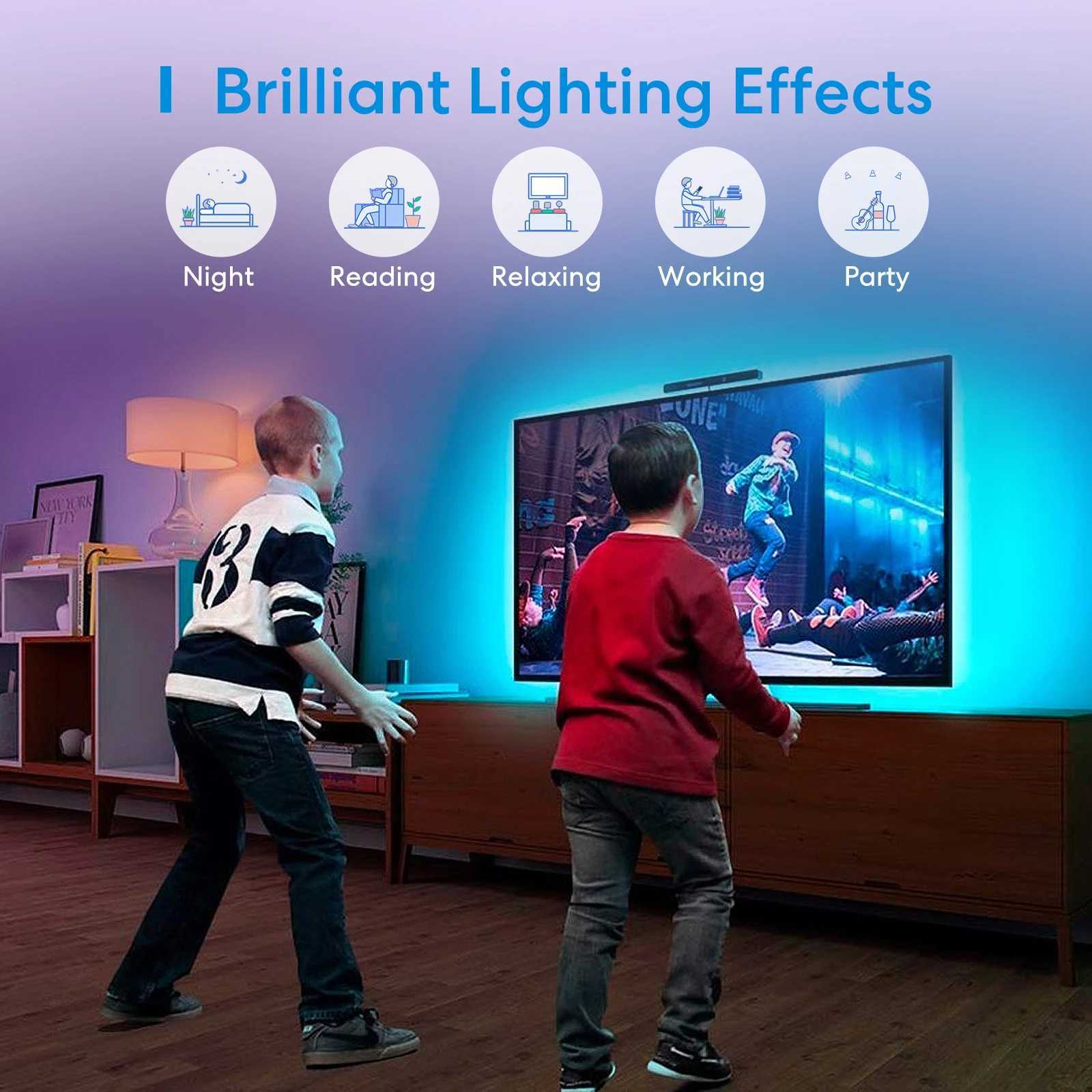 Meross HomeKit Smart Strip Light WiFi LED Light Strip RGBWW TV Backlight 18W Works with Siri Alexa Google Assistant SmartThings W250701