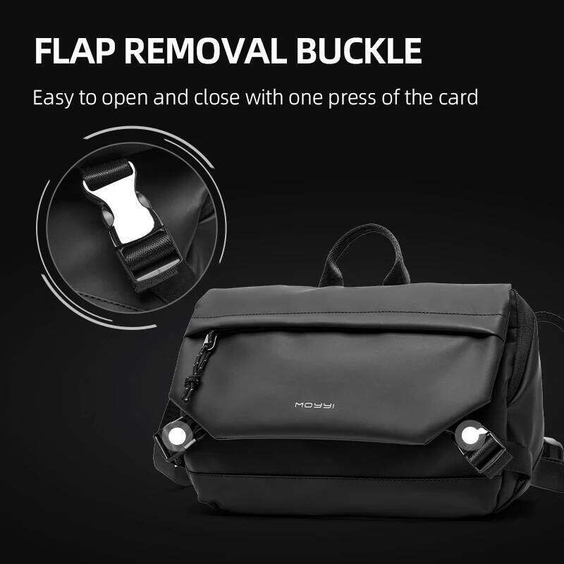 MOYYI Men's Shoulder Men Flap Crossbody Bag Waterproof Nylon Messenger Bags with iPad Compartment Unisex For Traveling Work
