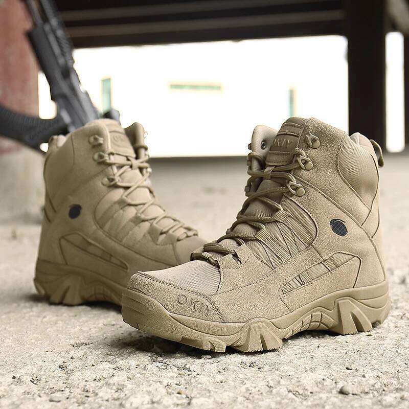 Men Tactical Lace Up Breathable Male Army Desert Boot Climbing Hiking Shoes Safety Unisex Hunting Boots Motorcycle