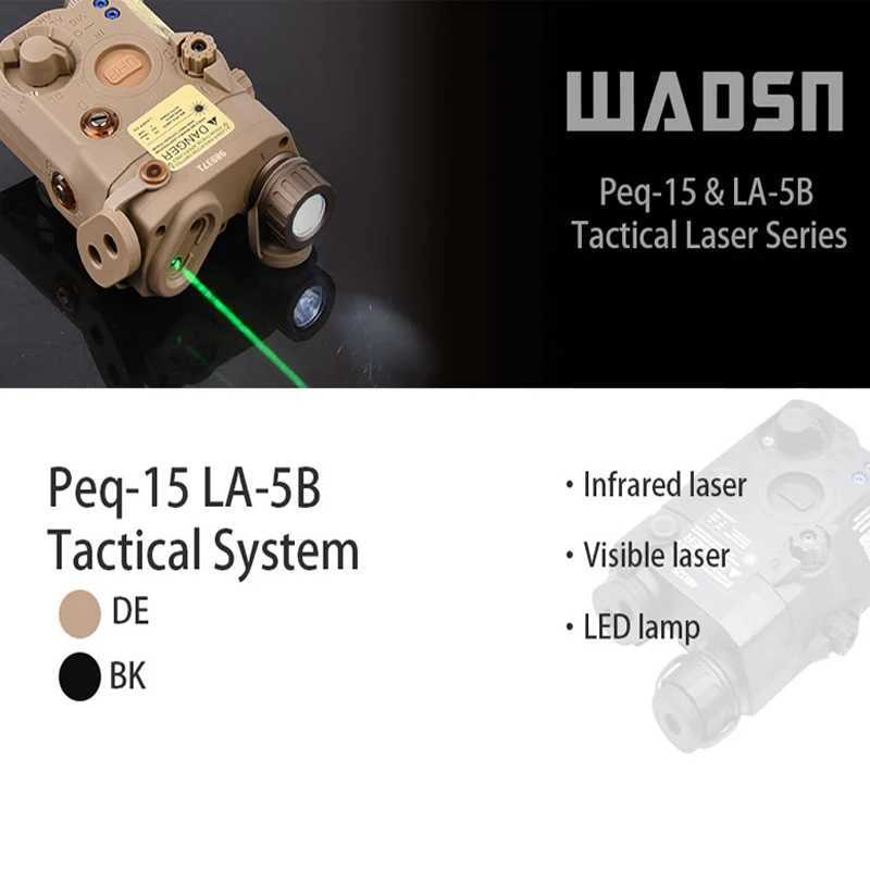 Tactical Wadsn Airsoft PEQ-15 PEQ15 LA5C Red Dot Green Blue IR Fill Light weapon Indicator M300A M600C PEQ15 LA-5C UHP PEQ-15 XJ250701