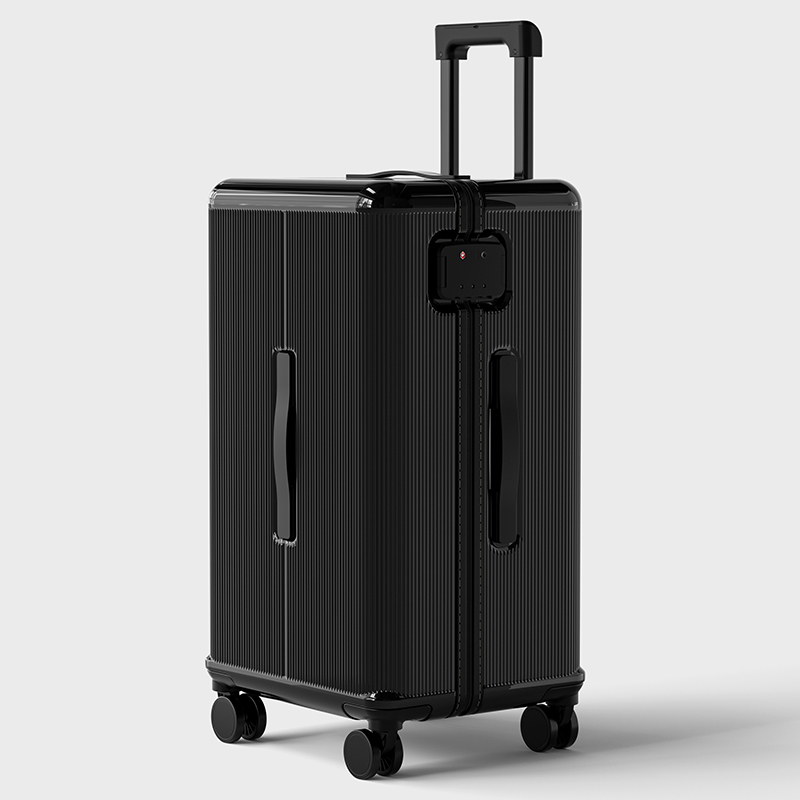 Stylish Enhanced Security Softshell Hardside Roller Trunk Waterproof and Scratch Resistant