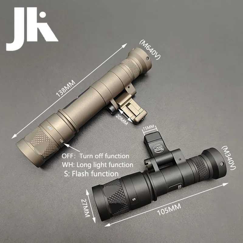Sotac Surefir Airsoft M600 M300 M640DF M640V M340V M340C Tactical Flashlight M640 M340 Weapon Scout Light 20MM Picatinny Rail XJ250701