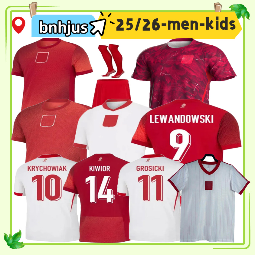 25 26 Polska National Team MILIK PISZCZEK PIATEK GROSICKI KRYCHOWIAK ZIELINSKI 2024 POLAND Soccer Jerseys LEWANDOWSKI Home Away Polish Football Shirt Men Kids Kit