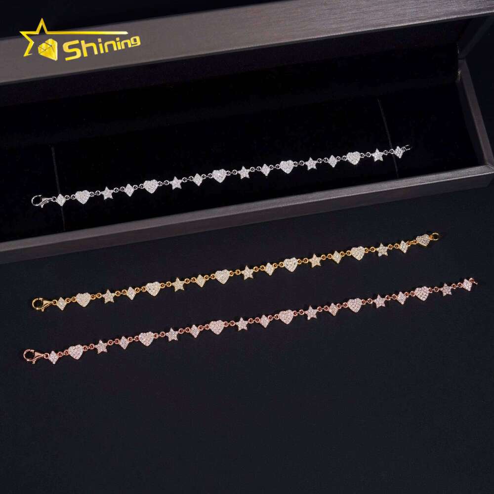New Arrival Unisex Moissanite Pass Tester Bracelet Sterling Sier Fast Delivery Men's and Women's Jewelry