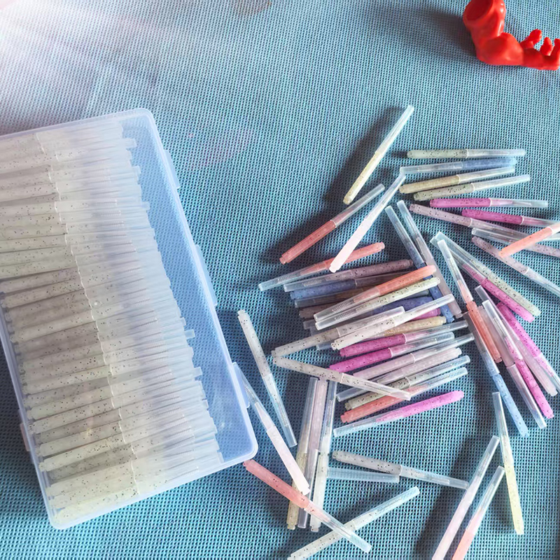 I-04 Crystal interdental brush i-type interdental brush ultra-fine soft fur interdental gap brush cleaning length 67mm compact and portable beauty too