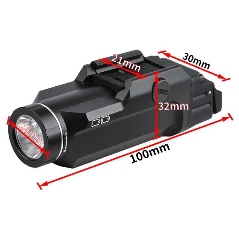 WADSN TR-9 X Strong Tactical Flashlight 1000 Lumens TR-7 Strobe Hunting Airsoft Weapon Light Dual Function Switch For GLOCK 17 19XJ250701